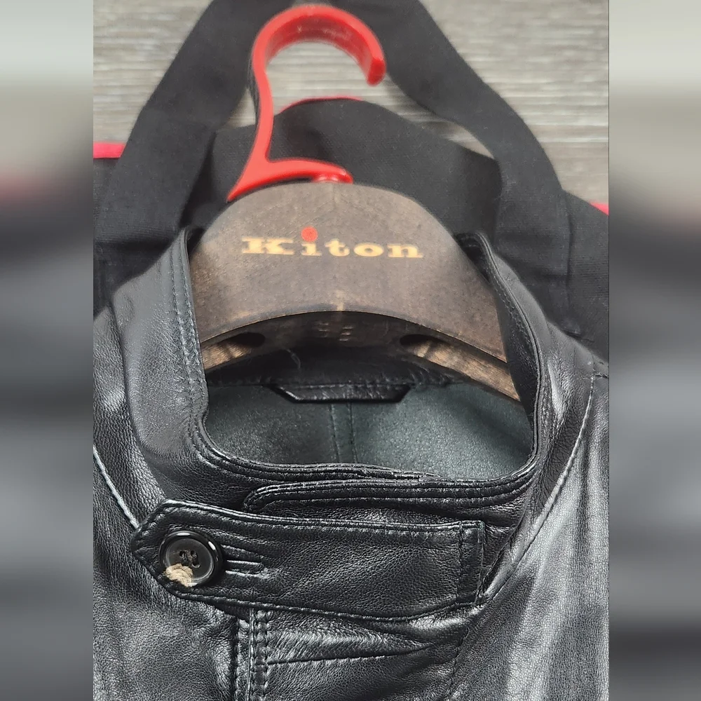 Kiton split leather jacket - Picture 9 of 13
